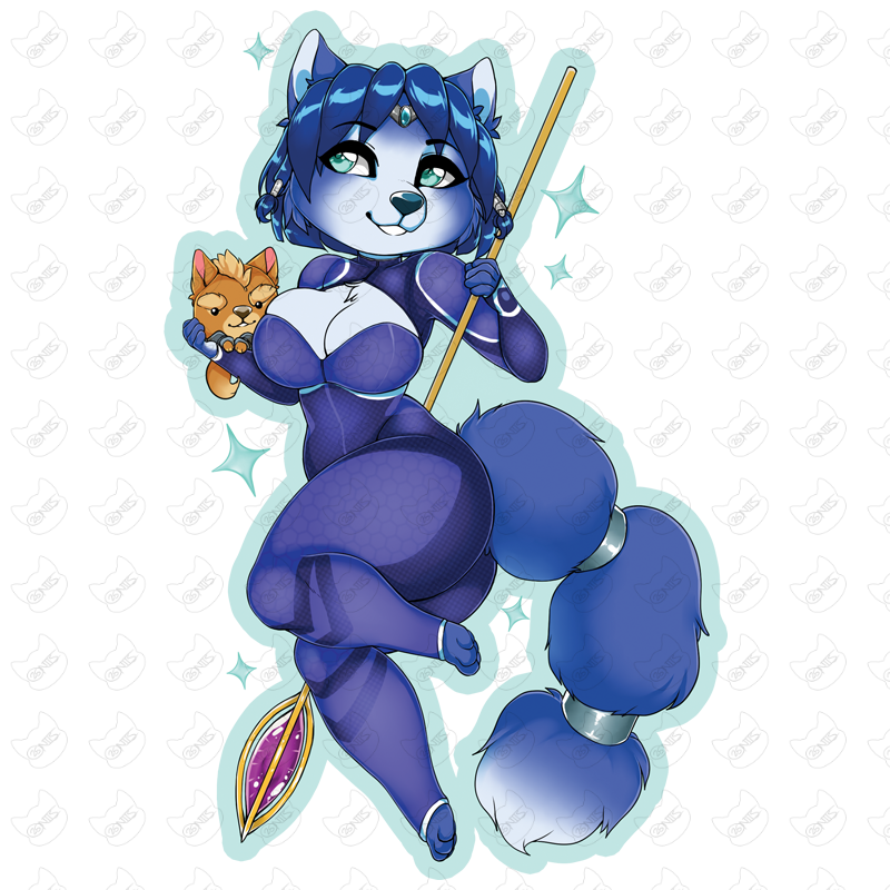 Bluefox Anthro Version Charm