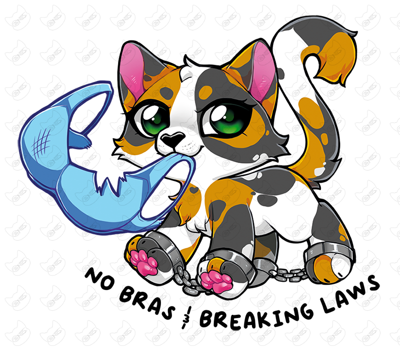 'No bras and breaking laws' Sticker