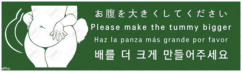 Case Sticker - "Please, make the tummy bigger!"